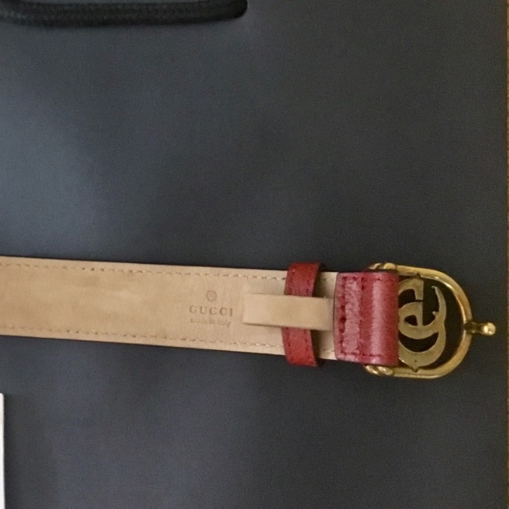 NWT~GUCCI~Marmont Double-G Leather Belt Bracelet - Picture 5 of 11